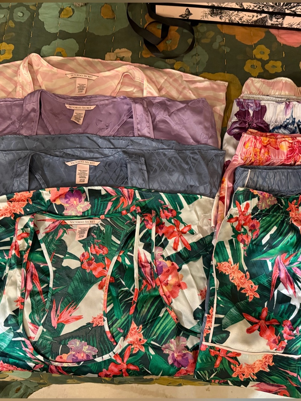 Victoria’s Secret Satin Racerback Tank Top & Short Sleepwear Sets